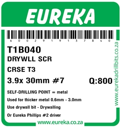 T1B040 - Drywall Screw T3 -T1B040_Label_T